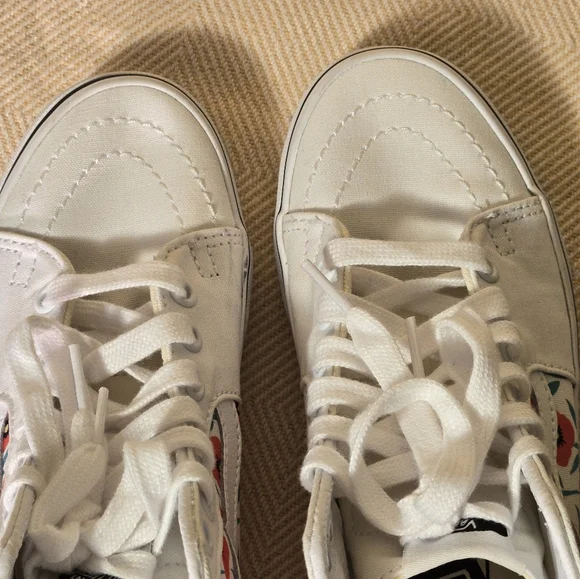 NWOB VANS Project X Flower SK8-Hi White Red Poppy Women's 5 Men's 3.5 Euro 34.5 - Picture 6 of 8